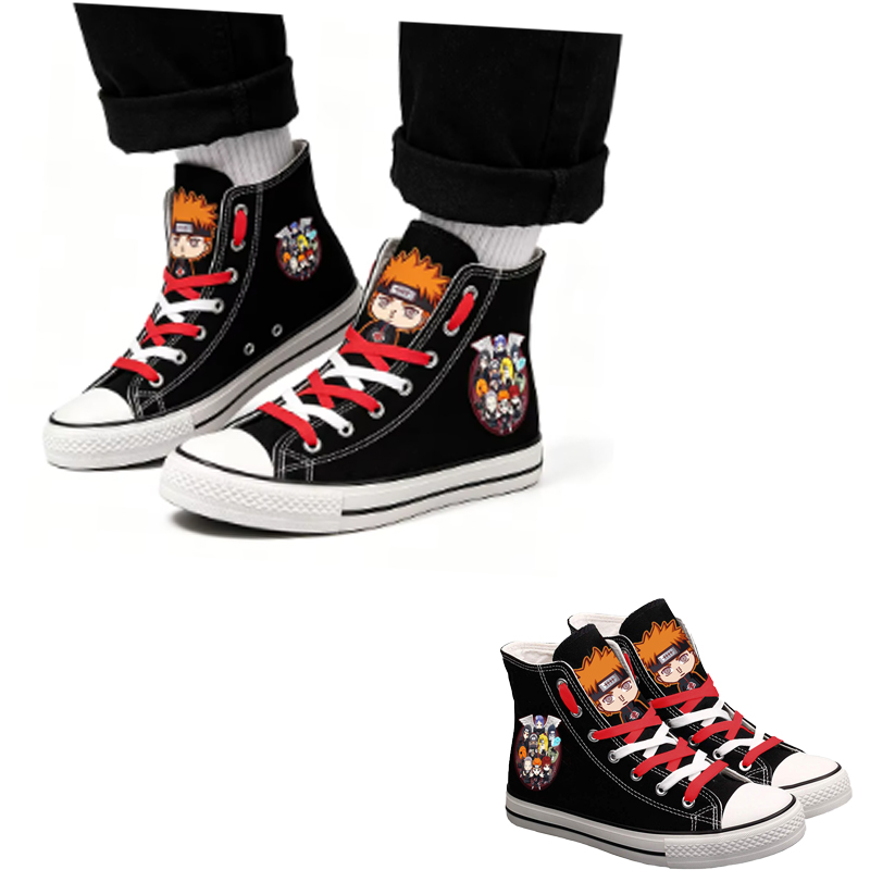 Men'S Accessories Gift Ideas - Naruto Uzumaki Yüksek Top Kanvas Ayakkabılar