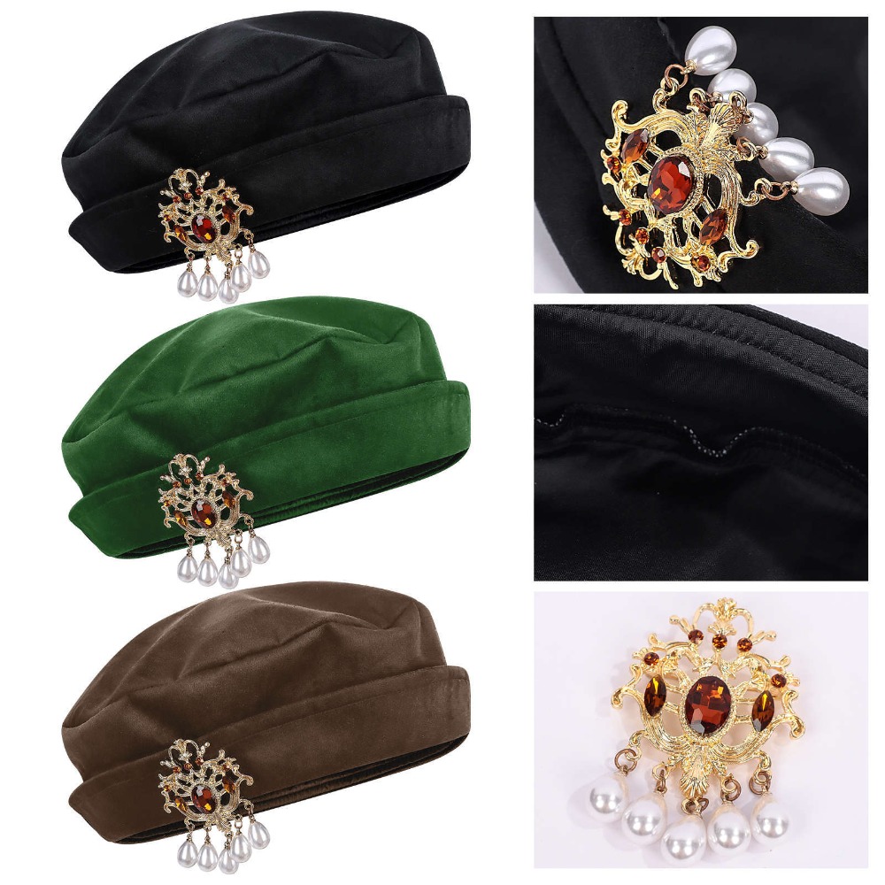 Men Accessories Hat - Erkekler Ortaçağ Tudor Bere Şapka Rönesans