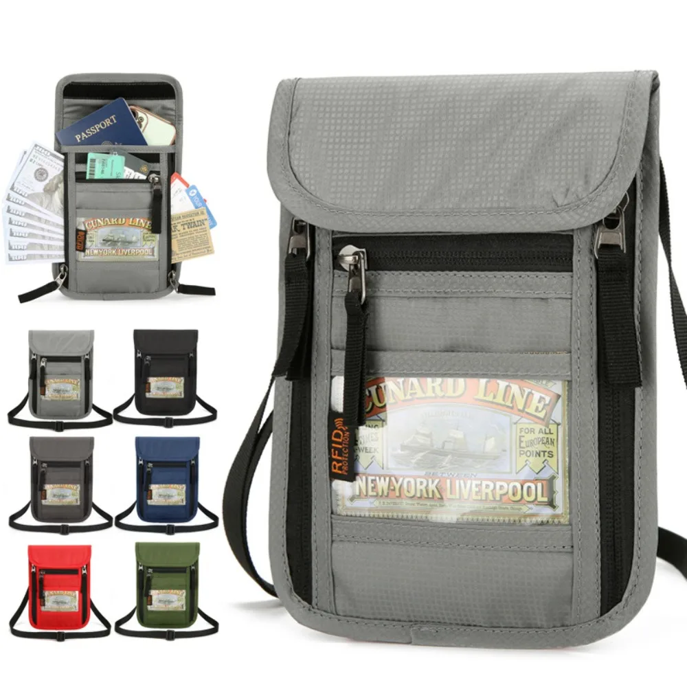 Travel Organizer Men - RFID Engelleyici Seyahat Boyun Cüzdanı Pasaport