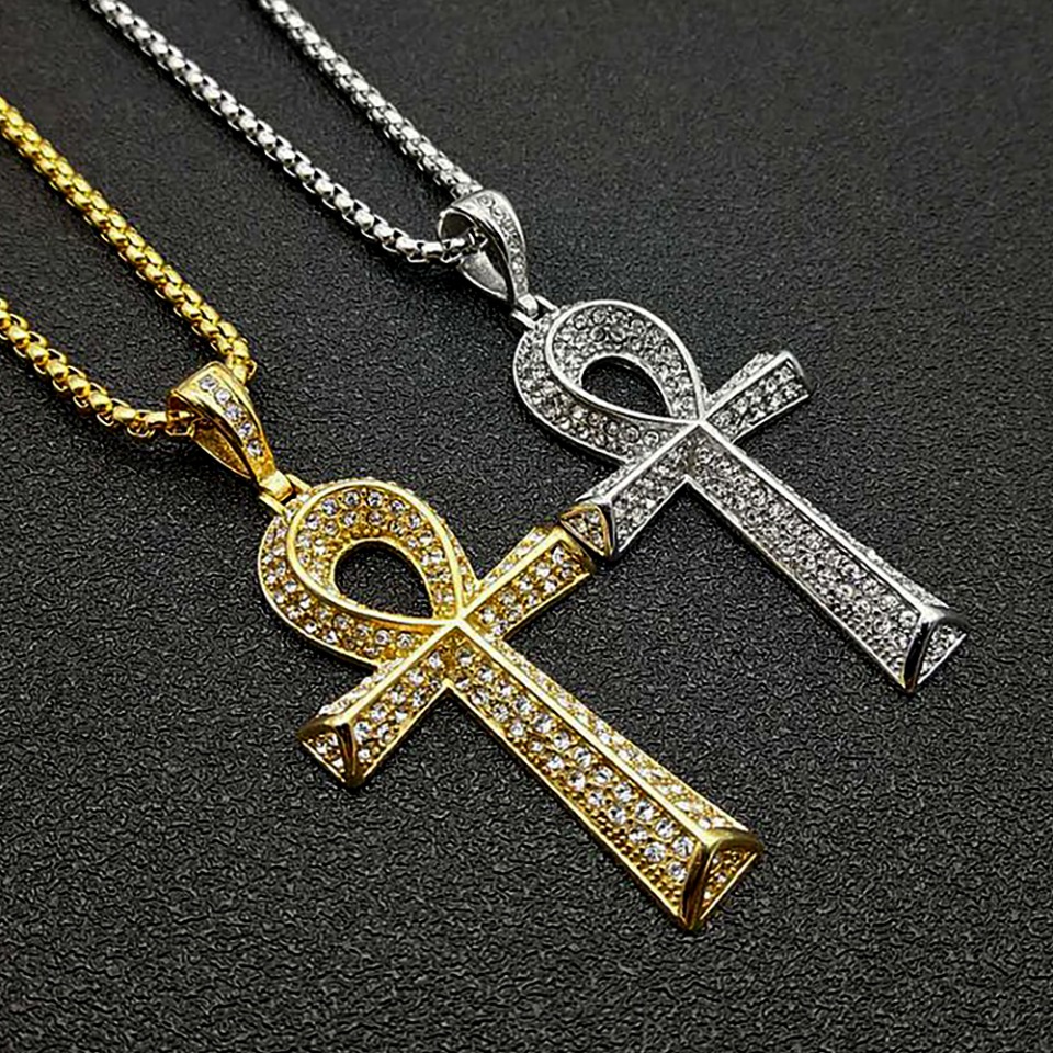 Men Accessories Egypt - Gotik Vintage Paslanmaz Çelik Ankh Haç