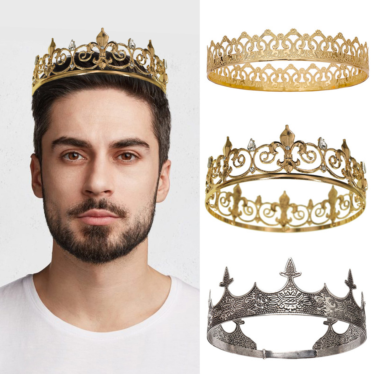 Men Accessories Hat - Kraliyet Kral Kraliçe Taç Erkekler/Kadınlar için