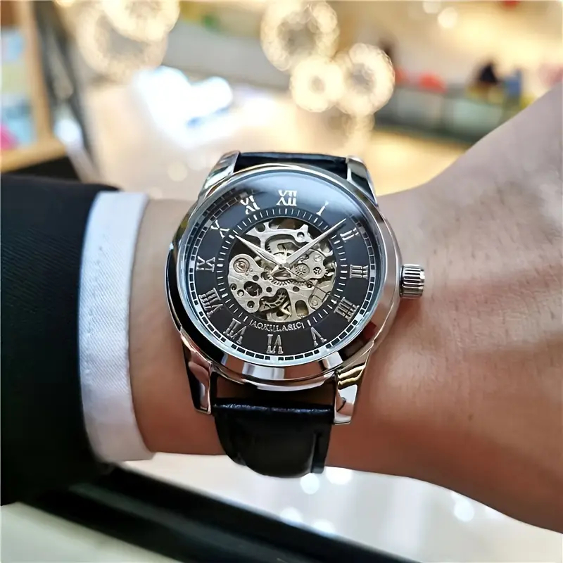 Men Accessories Elegant - İşitsiz Tasarımlı Zarif Erkek Otomatik Mekanik