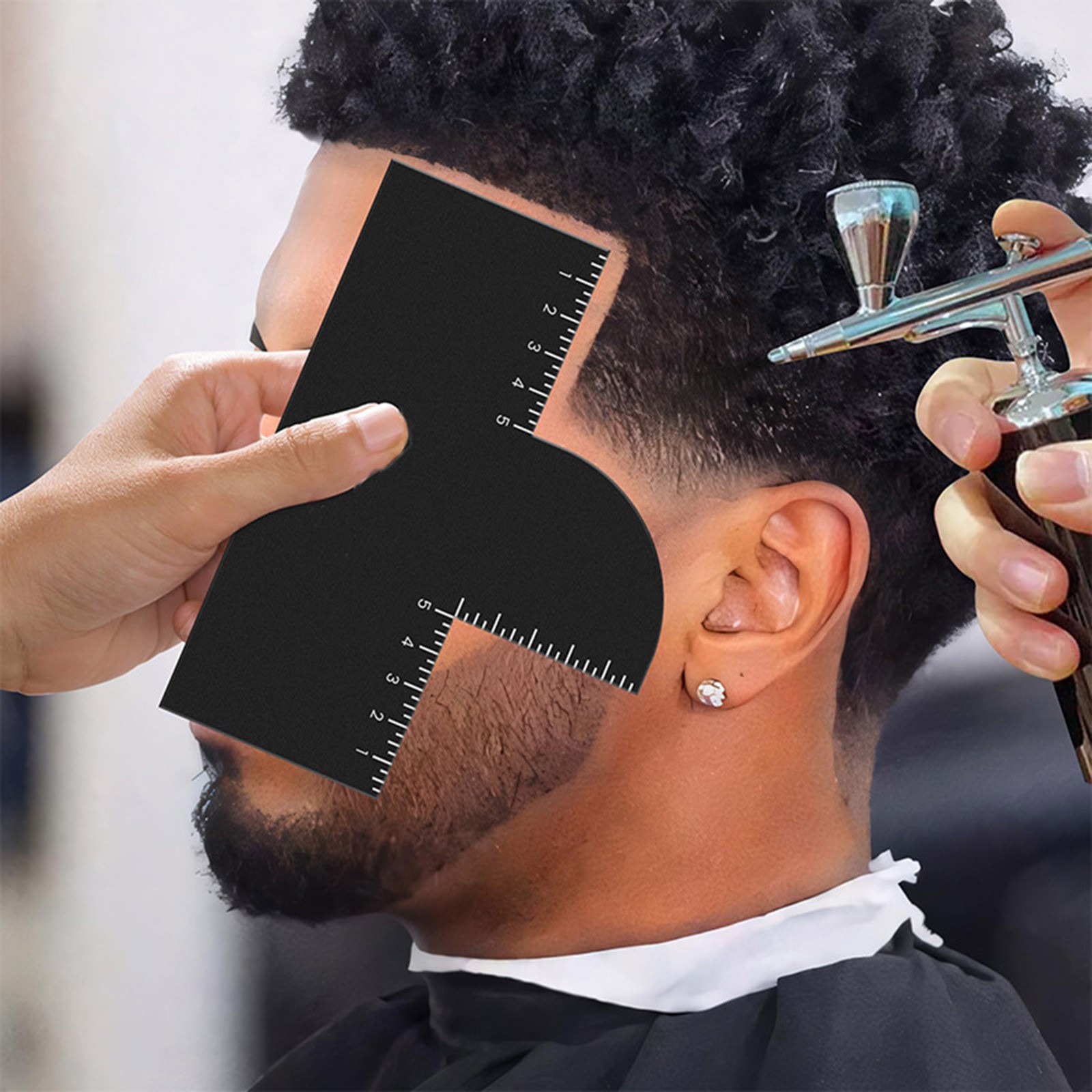 Men Accessories Guide - 2 adet erkek saç şekillendirme şablonu