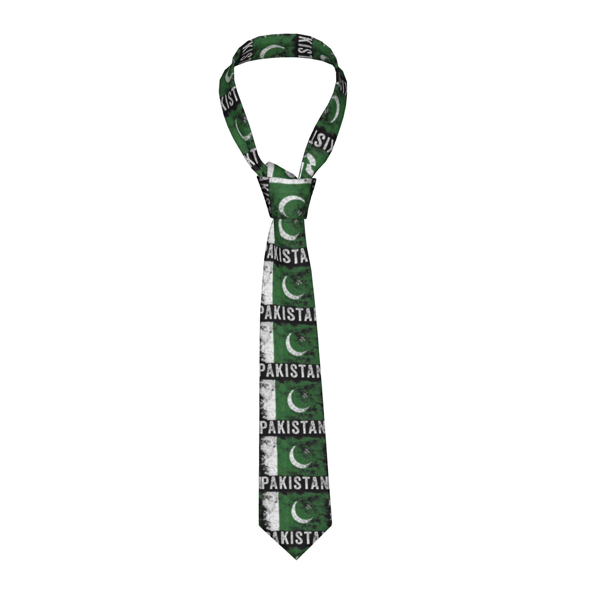 Men Accessories In Pakistan - Pakistan Bayrağı Sıkıntılı Pakistan Bayrağı Kravat