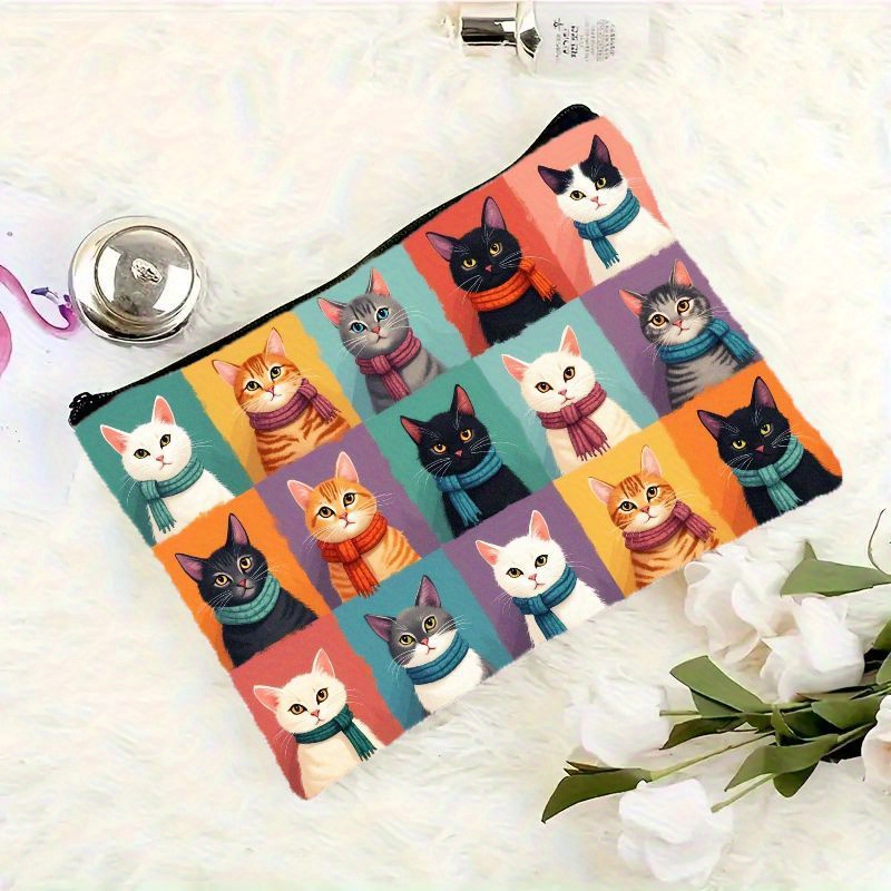 Sevimli Kedi Baskılı Makyaj Ça - Travel Organizer Men incelemesi ve fiyatı